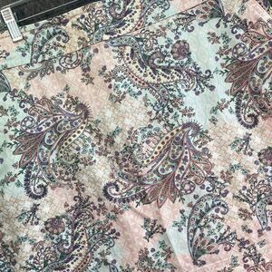 Talbots Women's Petites 14P Paisley Pastel Pencil Skirt Easter‎ Church Wear